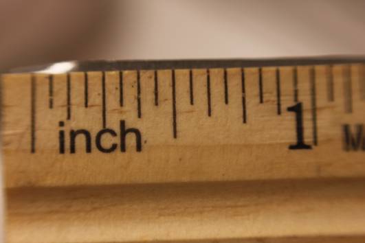 1 3 of an inch on a ruler